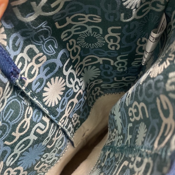 UGG Jasmine boots denim/leather sz7+J keyring💛🔑3” - Picture 10 of 17